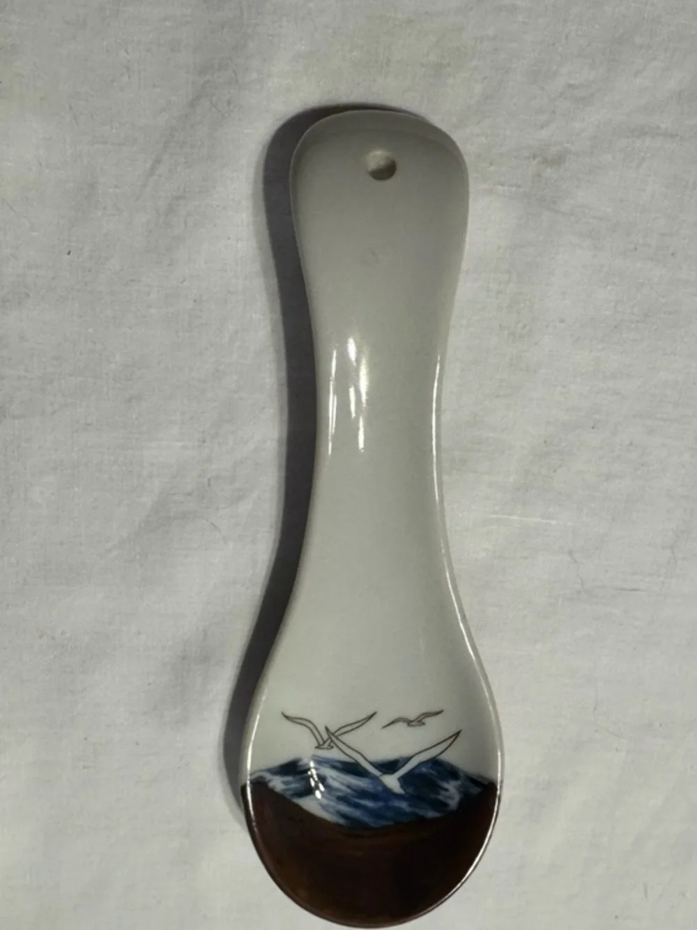80s Otagiri Spoon Rest SEAGULLS Stoneware Vintage 9